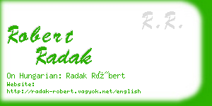 robert radak business card
